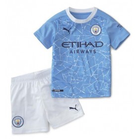 Camisolas de futebol Manchester City Criança Equipamento Principal 2020/21 Manga Curta